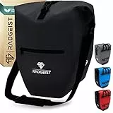 RADGEIST Fahrradtasche für Gepäckträger - Tasche für Fahrrad Gepäckträger - Gepäckträgertasche wasserdicht & Umhängetasche - Radtasche mit Reflektoren (Schwarz 28L, Einzeln)