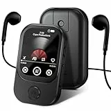 64GB MP3 Player Bluetooth 5.4 mit 180° Aufklappbar Kamera, RWSRW Mini Musik Player HD Lautsprecher FM Radio Fotoalbum Ideal HiFi-Sound E-Book Reader, Sport Schrittzähler (Schwarz)