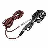 VBESTLIFE Dynamisches Mikrofon, Cardioid -Pickup -Muster mit Schocksicherer Struktur für Bühnenleistung und Studioaufzeichnung (Gunmetal Grey)