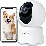 LAXIHUB Pet Dog Camera, Cat Camera Puppy Baby Cam with Phone App WiFi Camera Indoor Home Security 1080P, Night Vision 2-Way Audio Motion Sound Detection Works with Alexa