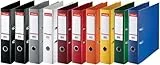 Esselte Ordner mit Standard-Rückenbreite, 10er Pack, farblich sortiert, 624177