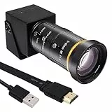 Svpro HDMI USB Kamera 4K Streaming Webcam mit 5-50mm Telephoto Zoom Manuelles Objektiv, USB Industriekamera H.264 H.265,CS Mount,10X Optischer Zoom Kamera für Computer,Laptop,TV