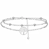 J.MUEN Armband Damen mit Lebensbaum Symbol in 925 Sterling Silber,Damen alles Gute zum Geburtstag Geschenkideen,Schmuck Für Frauen