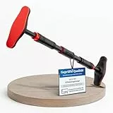 NEOLYMP Klimmzugstange Türrahmen ohne Schrauben mit Pull up Bar E-Book - Klimmzugstange verstellbar 70-100 cm mit Gewindesperre für sicheren Halt bis zu 200kg (Rot)