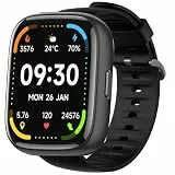 Blueshaweu 22mm Armband Kompatibel Für TOOBUR Smartwatch IDW26 1,83'', Silikon Classic Ersatz Uhrenarmband Für TOOBUR/Bambooinn/TMHAI IDW26 Smartwatch (schwarz)