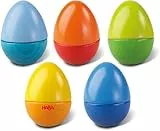 HABA Musikeier – 5 Bunte Rasseleier aus Holz zur musikalischen Frühförderung für Babys & Kleinkinder ab 2 Jahren – Made in Germany - 1007733001