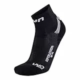 UYN Herren Run Superleggera Socke, Black/Pearl Grey, 41 EU