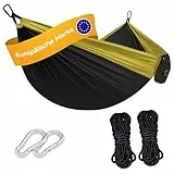 Hängematte Camping - Ultraleichte Outdoor Hängematte, Perfektes Camping Geschenke, Camping Hängematte Outdoor, 1 Person mit Baumgurten + Karabiner