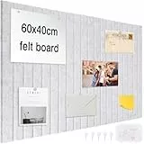 60x40cm Pinnwand, Foto Pinnwänder Filz, Memo Boards aus Filz, Memotafeln mit Nadeln, Bulletin Board Selbstklebend, Pinnwand ohne bohren für Büro Zuhause Schule Wohnzimmer Küche Wanddeko