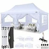 COBIZI Faltpavillon 3X6m Wasserdicht Stabil Pavillon 3x6m, Partyzelt Faltbar Anti-UV mit 6 Seitenwänden, Gartenpavillon für Hochzeiten, Freien, Garten, Party