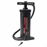 Intex Double Quick 3 S Hand Pumpe - Luftpumpe - 37 cm - Mit 3 Düsenaufsätze 68605 Schwarz L