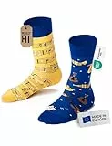 Many Mornings - Mismatched Socken - Lustige Socken Unisex - Socken Mit Musikmotiv - Geschenkidee - Design: Music Notes - Made in EU - 39-42