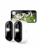 Arlo Essential 2 HD Akku Überwachungskamera Aussen WLAN, Kabellos, 1080p Video, Farbnachtsicht, Licht, Bewegungsmelder, Sirene, 2-Wege Audio, Smart Home + Arlo Secure Plan Testzeitraum, 2er Set