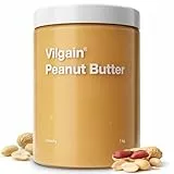 Vilgain Erdnussbutter Knusprig (1000g) – 100% Natürliche Erdnüsse Ohne Zuckerzusatz & Palmöl – Veganes Erdnussmus Körnig, High Protein & Glutenfrei – Ideal Für Porridge & Shakes