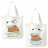 Bubu Dudu Canvas Tote Bag 40x38 cm – Wiederverwendbare Baumwolttasche mit Bubu Dudu Motiv, Faltbare Stofftasche Damen & Herren, Stoffbeutel für Einkauf, Uni, Arbeit & Reisen