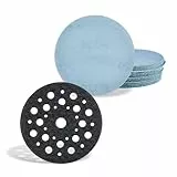 Einhell Schleiftellerschoner mit Schleifgitter-Set, Ø 125 mm (Nylongitter mit Vliesunterlage, Aluminiumoxid, Klett, Lochbild, 12000 U/min, 123 mm Pad Saver, für Exzenterschleifer)