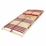Coemo Lattenrost Ruby 90 x 200 cm 7-Zonen 28 Leisten Kopfteil und Härtegrad verstellbar für Jugendbetten - für alle Matratzenarten | Schlaftypen