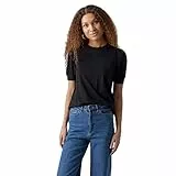 VERO Moda Damen Vmkerry 2/4 O-Neck Top VMA Noos Shirt, Schwarz, S EU