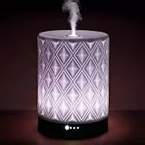 Earnest Living Ätherischer Öl Diffusor für Zuhause Weißer Keramik 250 ml mit Timer Nachtlicht Auto-Abschaltung Elektrischer Luftbefeuchter Aroma Diffusor Geschenkidee