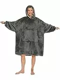 Gentelwarm übergroße Hoodie Sweatshirt mit Kapuze, Tragbare Decken Super Weich und bequem Flanell Oversized Hoodie Decke OneSize für Damen, Teenager mädchen