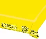 Amscan 9908530 - Tischdecke BVB, Größe 120 x 180 cm, aus Papier, Borussia Dortmund, Tischtuch, Dekoration, Fußball, Party, Fan, Geburtstag, Schwarz-gelb