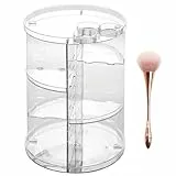 TEGOVE Make Up Kosmetik Organizer,Kosmetik Organizer 360° Drehbar,Schmink Aufbewahrung,transparenter Organizer,Aufbewahrung Kosmetikbox Mit Lippenstiftbox für Kommode Schlafzimmer Badezimmer