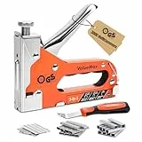 ValueMax 3-in-1 Handtacker Set mit 3000 Klammern -TÜV GS geprüft- Profi Tacker für Holz, Typ 140/28/8 leistungsstarker Tackerpistole mit einstellbarer Schusskraft für Dekoration, Möbel