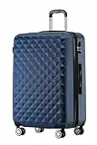 BEIBYE Zwillingsrollen 2066 Hartschale Trolley Koffer Reisekoffer Gepäck M-L-XL-Set (Dunkelblau, L)