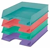 Esselte Briefablage, 10er Pack, Stapelbarer A4 Papierablageordner für Dokumente, Broschüren und Zeitschriften, Für Zuhause/Büro, Zur Schreibtischorganisation, Colour'Breeze Serie, Mehrfarbig, 626276