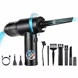 URAQT 2-in-1 Staubgebläse Druckluft, Staubsauger Tastatur Reinigungsset mit LED-Licht, 91000 U/min Elektrische Druckluftspray Reiniger, Mini Handstaubsauger für PC,Laptop,Sofa,Auto Zubehör Reinigung