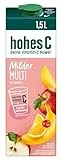 hohes C Milder Multivitamin (1 x 1,5l), 100% Saft, Apfel, Orange, Acerola, Mango, 7 Vitamine, ohne Zuckerzusatz laut Gesetz, weniger Säure, vegan