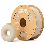 DEEPLEE Matte PLA Filament 1.75mm 3D Drucker Filament, Maßgenauigkeit +/- 0.02mm, für die meisten FDM 3D Drucker, Beige 1KG