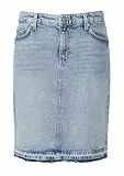 s.Oliver Kurzer Jeansrock mit offenem Saum hellblau 44