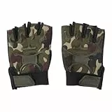 LIOOBO 1 Paar Camouflage Kids Sports Halbfingerhandschuhe Fahrradhandschuhe für den Außenbereich