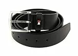 Tommy Hilfiger Herren Gürtel New Denton Belt 4,0 cm Ledergürtel, Schwarz (Black), 100 cm