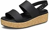 Crocs Herren Brooklyn Cork Low Wedge Sandalen, Black/Black, 38/39 EU