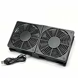 USB Ventilator 2 Stück 120mm USB Lüfter Gehäuselüfter mit separatem Schalter für Computer, Laptop, Router, TV-Box, Modem, Gehäuse,PS4