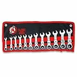 BGS Diy 30003 | Ratschenring-Maulschlüssel-Satz | extra kurz | SW 8 - 19 mm | 12-tlg.