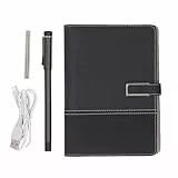 Denash Smart Pen-Notizbuch-Set, 3-in-1-Digital-Notizbuch mit Bluetooth 5.0-Echtzeitsynchronisierung und OCR-Technologie Zum Lernen von Notizen und Zeichnen (Schwarzes Patchwork)