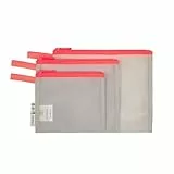 LÄSSIG Wickeltaschen Zubehör Set 3-teilig, Organisations Netztaschen für unterwegs/Mesh Bags Set neon orange