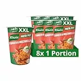 Knorr Pasta Pot Tomato & Mozzarella XXL leckerer Pasta Snack fertig in nur 5 Minuten 8x 93 g