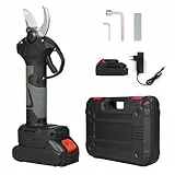 Irfora Tragbare 21-V-Hand-Akku-Elektro-Gartenschere mit Tragetasche, wiederaufladbarer 2000-mAh-Lithium-Akku und Ladegerät, angetriebene Astschere, Gartenschere, 30 mm Schnittdurchmesser