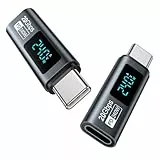 240W USB C Adapter [2Stück] 20Gbps Mit LED Display, Typ C Output Power MAX 48V/5A für iPhone15/15 Pro/15 Pro MAX, Samsung Galaxy S23/S22 und Mehr USB-C Geräte