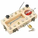 AOOTE Montessori Schraubendreher Board Set,Werkzeugkoffer Kinder Werkbank Kinderspielzeug,Busy Board Holzspielzeug, Schraubendreher Brett,Geschenk Junge MädchenWerkzeug Motorik Lernspiele3 4 5Jahre