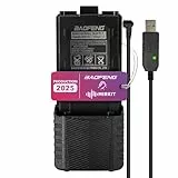 MIRKIT - BAOFENG Akku BL-5 L - USB Ladekabel und 3800 mAh Li-Ion BAOFENG Batterie - BAOFENG Zubehör - Kompatibel mit Handfunkgerät BAOFENG UV-5R BF-8HP UV-5RX3 RD-5R UV-5RTP UV-5X3 UV-5R Plus