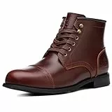 SL-Saint Handgemachte weiche Zehe Herren Klassische Stiefel Wasserdicht-Leder Kuhfell/Wolle Mode Winterschuhe (Braun Lederfutter, Erwachsene, Herren, 44, Numerisch, EU Schuhgrößensystem, M)