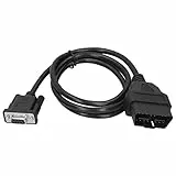 Aramox Auto Diagnose-Verlängerungskabel, Diagnosekabel 16Pin OBD2 auf RS232 DB9 KFZ Diagnose Interface Adapter Verlängerungskabel Stecker Auto Diagnose Kabel Adapter