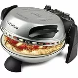 G3 Ferrari elektrischer Pizzaofen Delizia G1000606 silber, bis 400 Grad mit feuerfestem Naturstein/Pizza und Fladen uvm. in 3 Minuten / G3 Ferrari die Nr. 1 der Pizzamaker/auch für Tisch und Garten