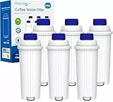 Waterdrop Filterkartuschen, Ersatz für De'Longhi® Wasserfilter DLSC002, Kompatibel mit De'Longhi® Magnifica® S, Eletta® Explorer, Dinamica® und ECAM-Serie, Kaffeeautomat und Espressomaschine (6)