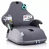 Trunki BoostApak 2-in-1 Kindersitz & Rucksack (ab 6 Jahren) - i-Size Kindersitzerhöhung mit 8-Litern Stauraum, Handgepäck Kinderrucksack & Sitzerhöhung Auto Kinder (126-150 cm) - Grau